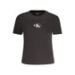 Black Cotton Women T-Shirt