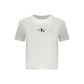White Cotton Women T-Shirt