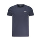 Blue Cotton Men T-Shirt