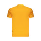 Orange Cotton Men Polo Shirt
