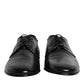 Black Leather Lace Up Derby Dress Formal Shoes