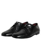 Black Leather Lace Up Derby Dress Formal Shoes