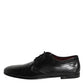 Black Leather Lace Up Derby Dress Formal Shoes