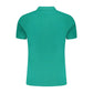 Green Cotton Men Polo Shirt