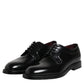 Black Leather Lace Up Derby Dress Formal Shoes