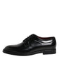 Black Leather Lace Up Derby Dress Formal Shoes