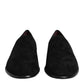 Black Suede Slip On Loafers Formal Shoes