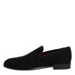 Black Suede Slip On Loafers Formal Shoes