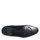 Black Suede Strass Derby Formal Shoes