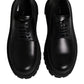 Black Leather Lace Up Derby Men Dress Shoes