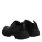 Black Leather Lace Up Derby Men Dress Shoes