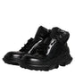 Black Leather Casual Mens Ankle Boots Shoes