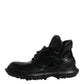 Black Leather Casual Mens Ankle Boots Shoes
