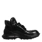Black Leather Casual Mens Ankle Boots Shoes