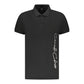Black Cotton Men Polo Shirt