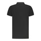 Black Cotton Men Polo Shirt