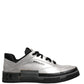 Metallic Silver Low Top Lace Up Sneakers Shoes
