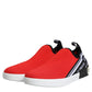Red Logo Low Top Slip On Men Sneakers Shoes