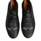 Black Leather Bee Crown Low Top Sneakers Shoes