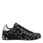 Black White Stars Low Top Men Sneakers Shoes