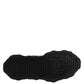 Black Leather Logo High Top Sneakers Shoes