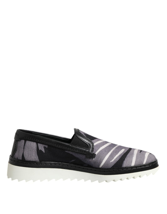 Black Tropical Slip On Men Sneakers Shoes