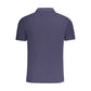 Blue Cotton Men Polo