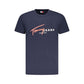 Blue Cotton Men T-Shirt