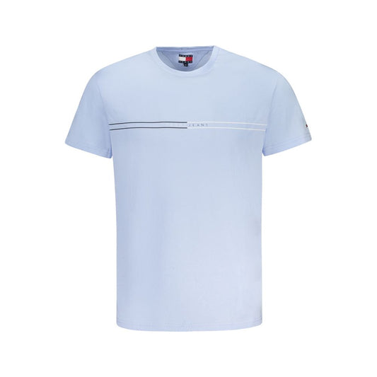 Blue Cotton Men T-Shirt
