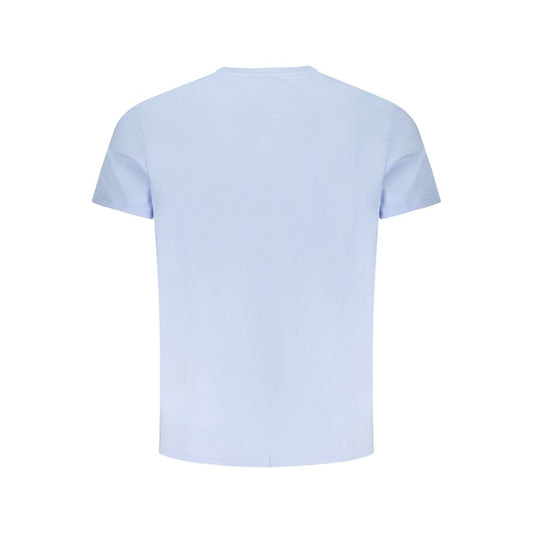 Blue Cotton Men T-Shirt