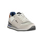 White Polyester Men Sneaker