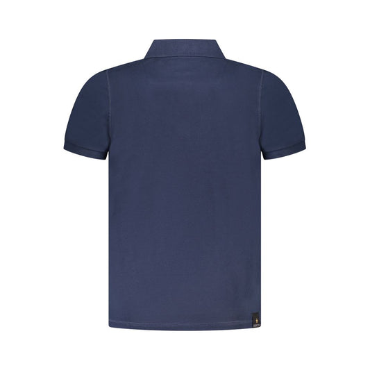 Blue Cotton Polo Shirt