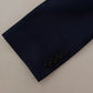 Blue MARTINI Wool Slim Fit Coat Blazer