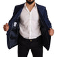 Blue MARTINI Wool Slim Fit Coat Blazer