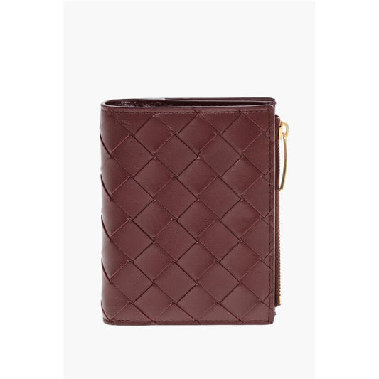 Woven Leather Bifold Wallet
