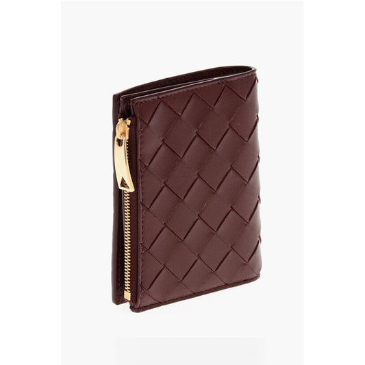 Woven Leather Bifold Wallet