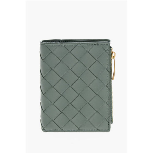 Woven Leather Bifold Wallet