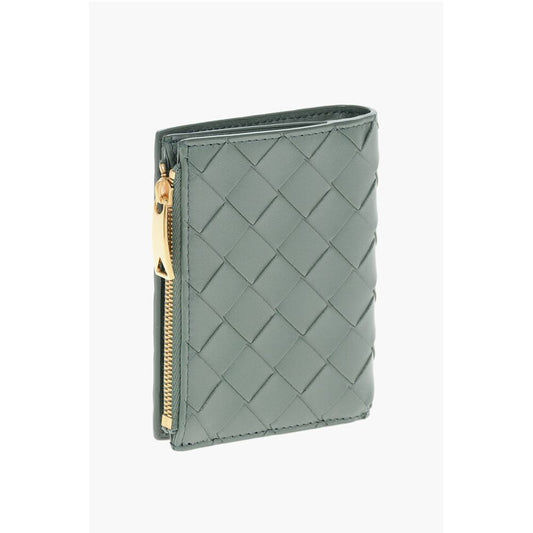 Woven Leather Bifold Wallet