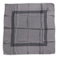 Gray Polka Dot Silk Square Men Foulard Scarf