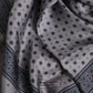 Gray Polka Dot Silk Square Men Foulard Scarf