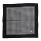 Black White Patterned Square Foulard Scarf