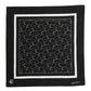 Black White Printed Square Foulard Scarf