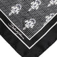 Black White Printed Square Foulard Scarf