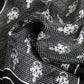 Black White Printed Square Foulard Scarf