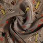Brown Silk Printed Square Men Foulard Scarf