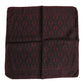 Maroon Black Printed Square Men Foulard Scarf