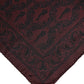 Maroon Black Printed Square Men Foulard Scarf