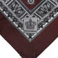 Bordeaux Bandana Silk Square Handkerchief Scarf