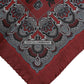 Maroon Monkey Print Silk Square Foulard Scarf