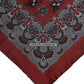 Maroon Monkey Print Silk Square Foulard Scarf